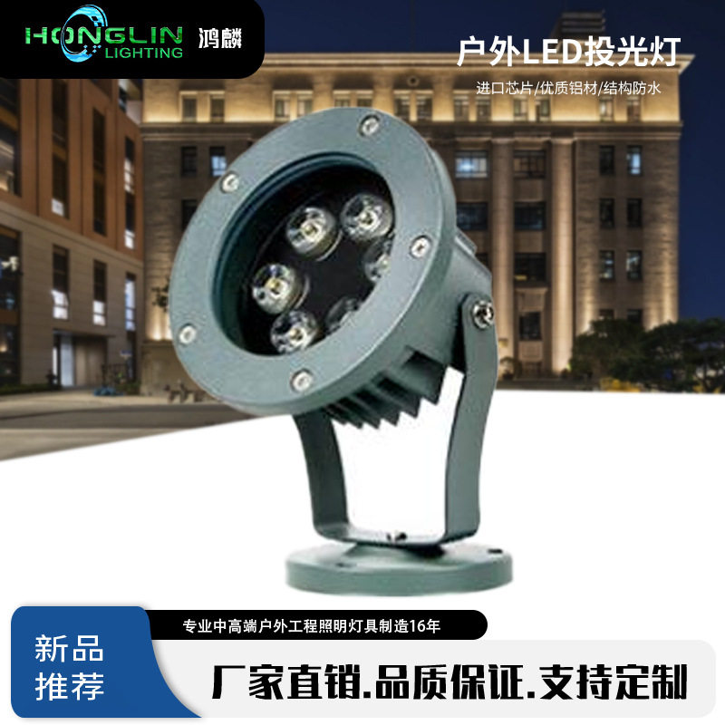 LED户外防水地插照树投光灯6W
