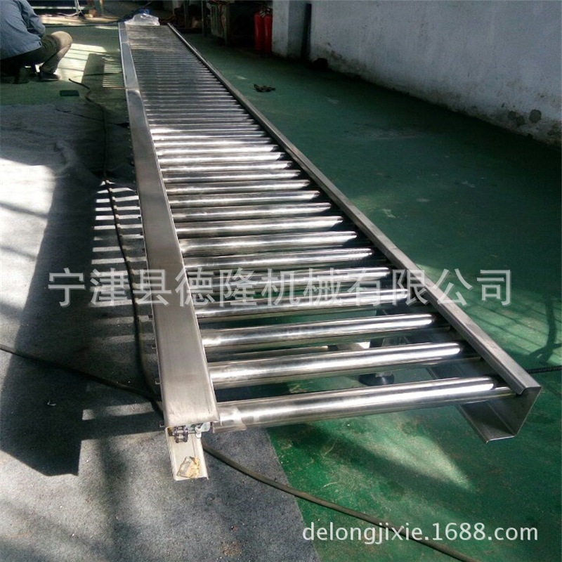 配套打包机设备上用滚筒输送机 90度动力滚筒转弯机 木板滚筒机