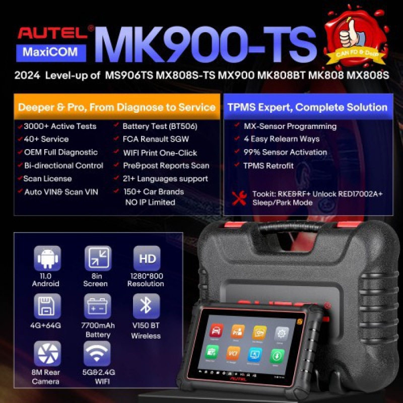 AutelMaxiCOM无线TPMS诊断仪
