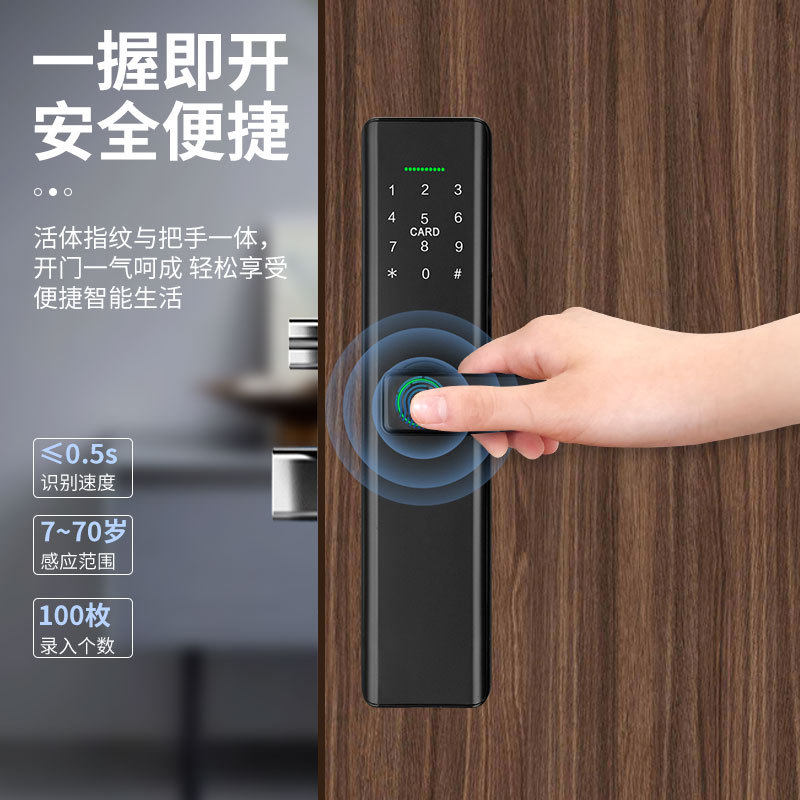 跨境室内门锁木门密码智能锁房间办公室小型智能锁涂鸦通通APP