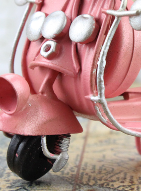 创意家居摆件铁艺摩托车模型 铁皮小绵羊工艺品咖啡厅橱窗装饰品