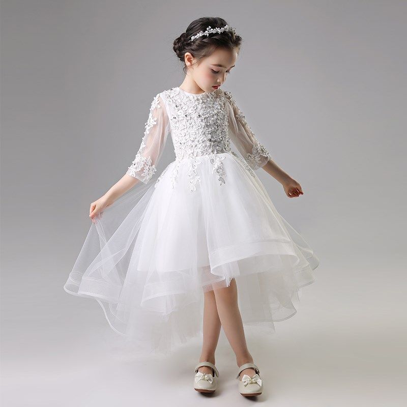 儿童礼服公主裙蓬蓬纱花童婚纱小主持人晚礼服女孩女童钢琴演出服