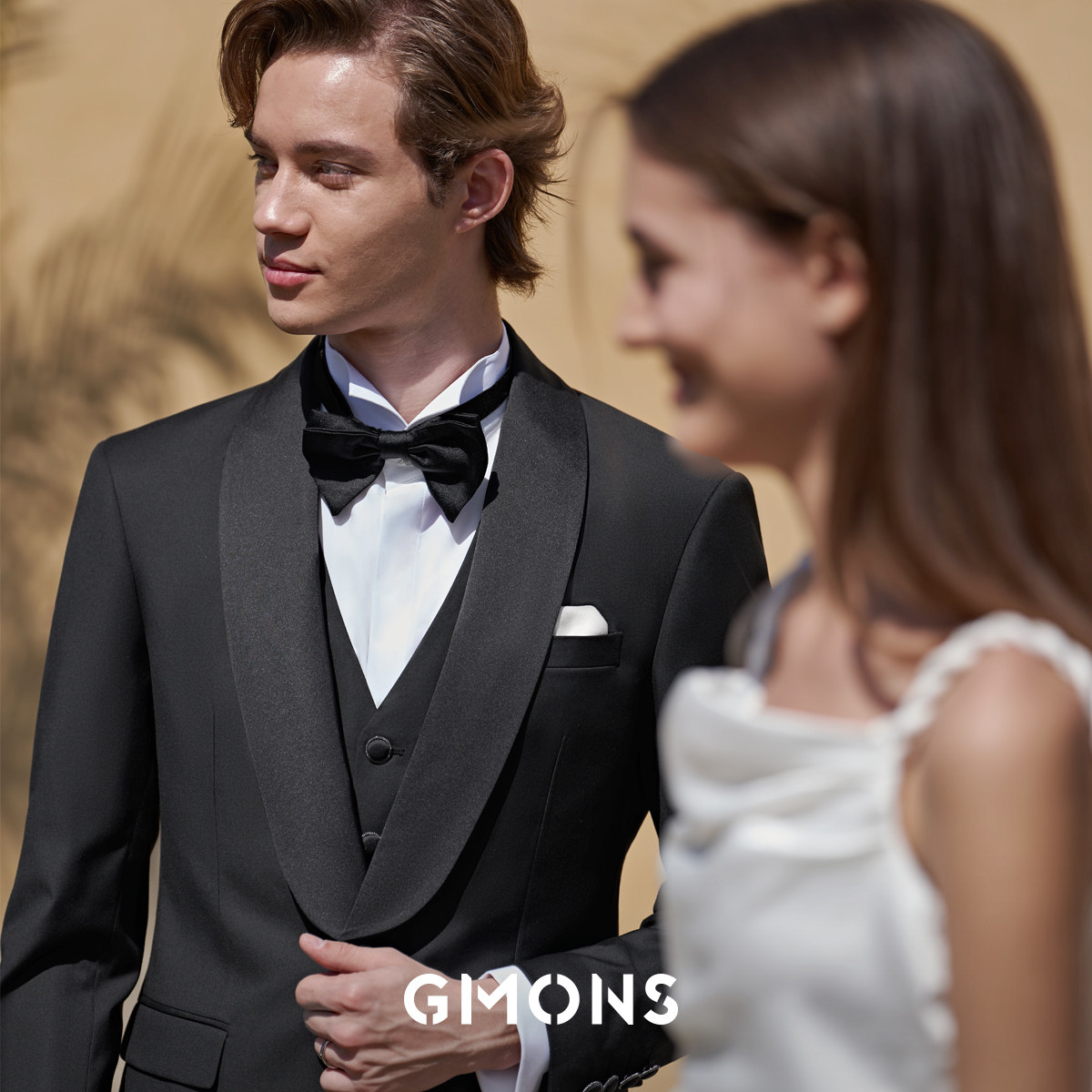 【婚庆礼盒】吉约蒙塔士多新郎结婚礼服西装男套装订婚黑色西服