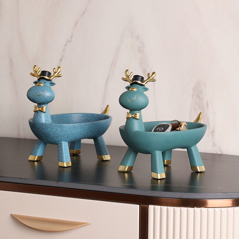 入户钥匙收纳摆件桌面柜子上装饰品实用家居鞋柜玄关放首饰收纳盒