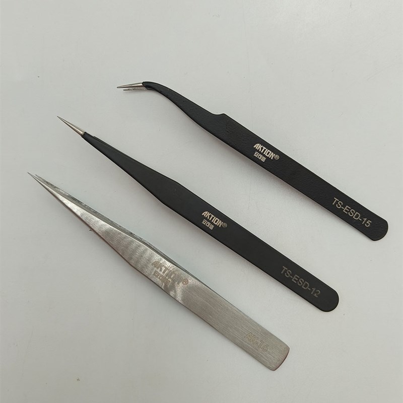 安可信加厚防滑黑色不锈钢镊子缝纫平车拷边穿线维修夹子家用钳子