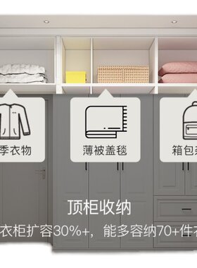 重庆衣柜定制  实木平开门整体造型定制 简约北欧风 全屋家具定制