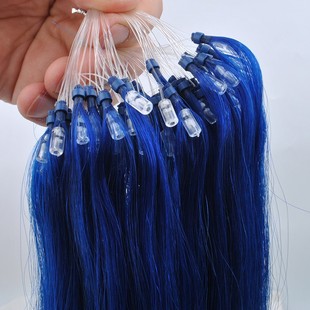 派点真发彩色挑染接发束鱼线发无痕隐形假发片扣接接发自己接50cm