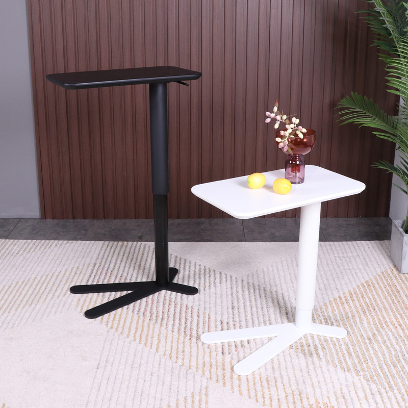 北欧升降吧台桌简约小户型家用防水黑白色户外阳台铁艺高脚圆桌子