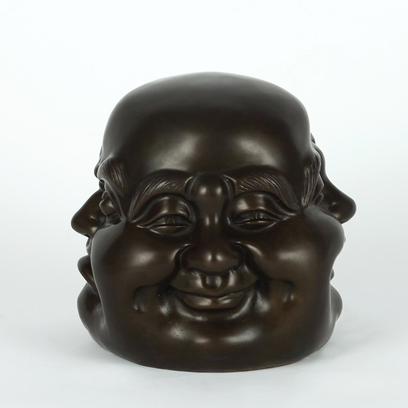 纯黄铜四面佛摆件铜佛喜怒哀乐新中式家居办公室玄关桌面装饰礼品