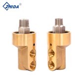 橡塑DN10模具冷却用HK15旋转接头水短小型3分4分DN15铜壳双向接头