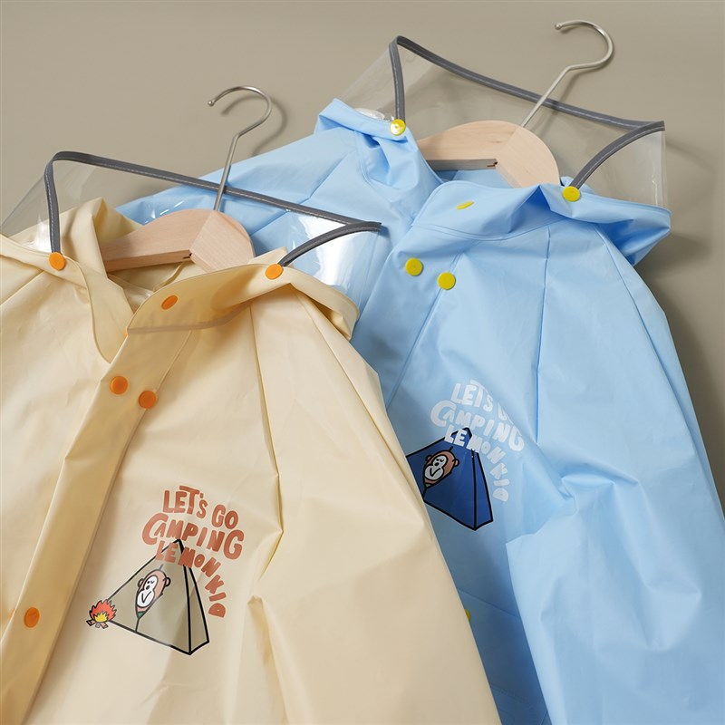 A类 儿童雨衣 男童女童连帽雨披 带书包位 中大童 学生徒步防水衣