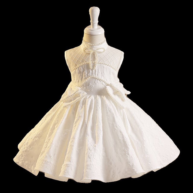 儿童公主裙女童高端礼服主持人钢琴演奏演出服女孩生日花童晚礼服