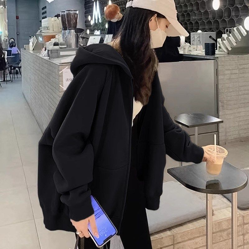 山东即墨酒红色加绒卫衣宽松连帽拉链开衫外套女秋冬款大码上衣潮,女装/女士精品,卫衣/绒衫,淘宝优惠券,粉丝福利购,淘宝优惠卷