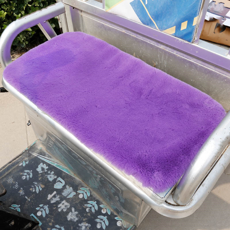 电动三轮车坐垫仿兔毛绒冬季加厚保暖防滑通用座垫座套车垫子四轮