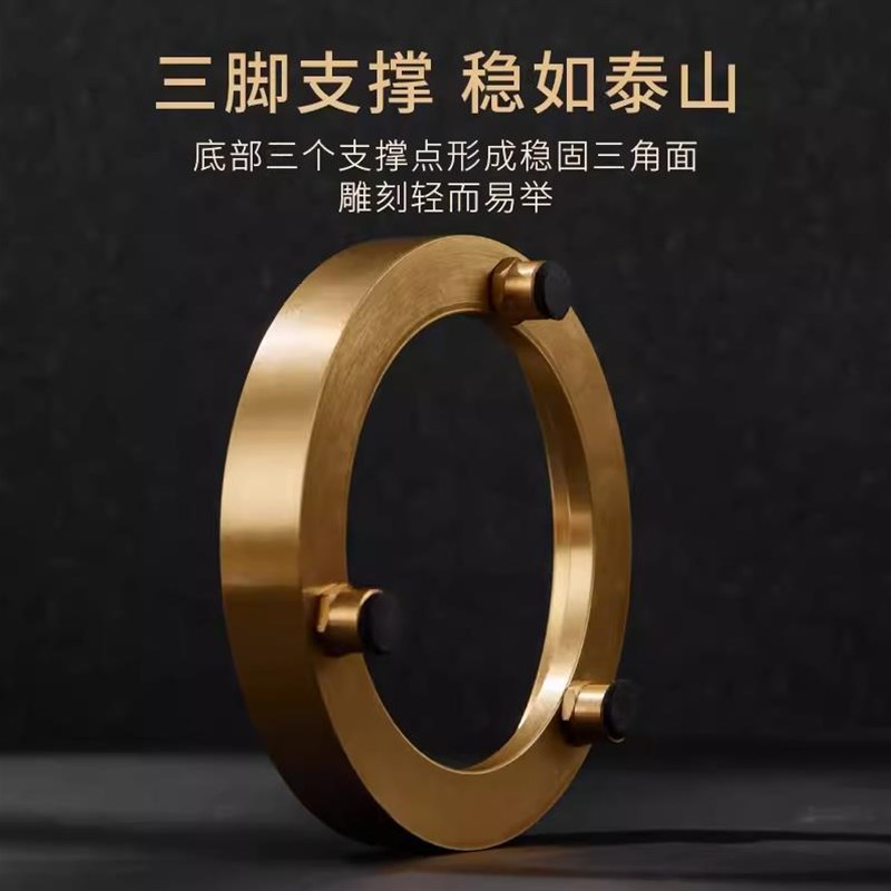 黄铜旋转篆刻印床雕刻旋转印台单双轴刻章固定器印章高档铜刻床夹