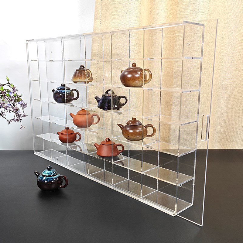 亚克力桌面收纳架杯子置物架紫砂壶茶具透明展示架咖啡马克杯架子