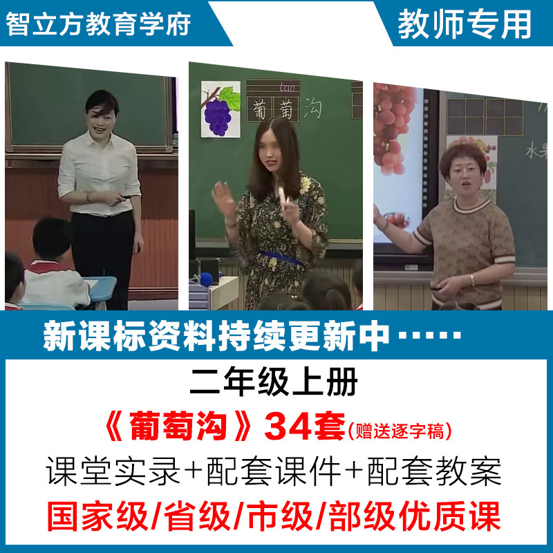 葡萄沟-语文二年级上册优质公开教师资格证/教师招聘