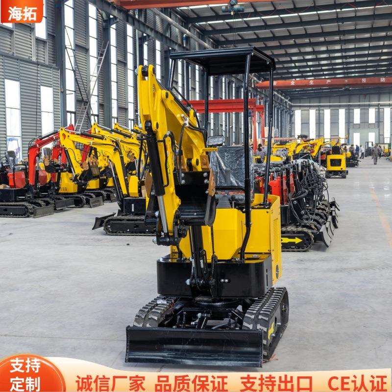出口墨西哥HT12小型液压挖机履带式挖坑勾机1.2吨小型农用挖机