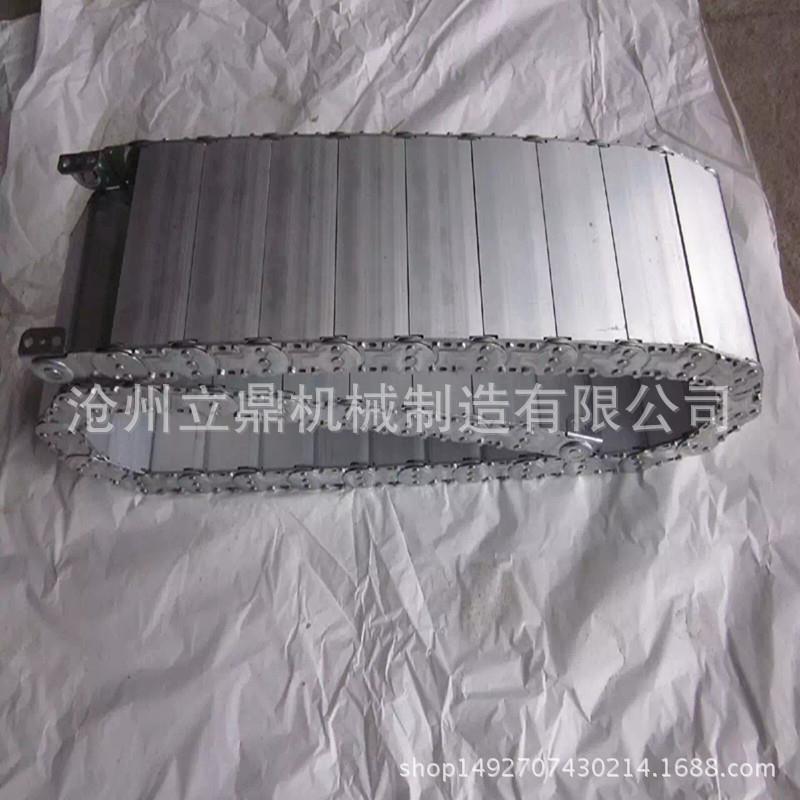 生产小型钢制拖链加强型全封闭钢铝拖链全封闭穿线坦克链