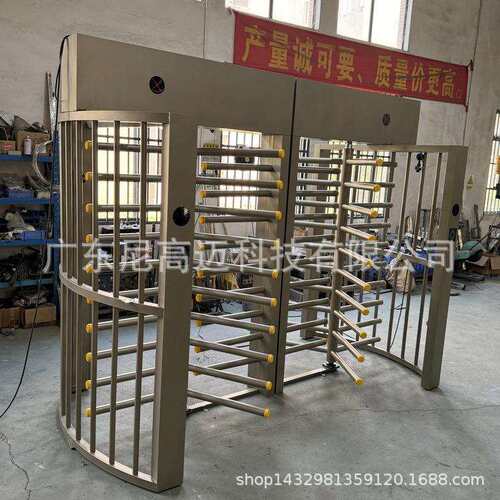 工厂员工通道栅栏挡臂旋转滚闸出入口全高闸三滚闸摆动成品防尾随