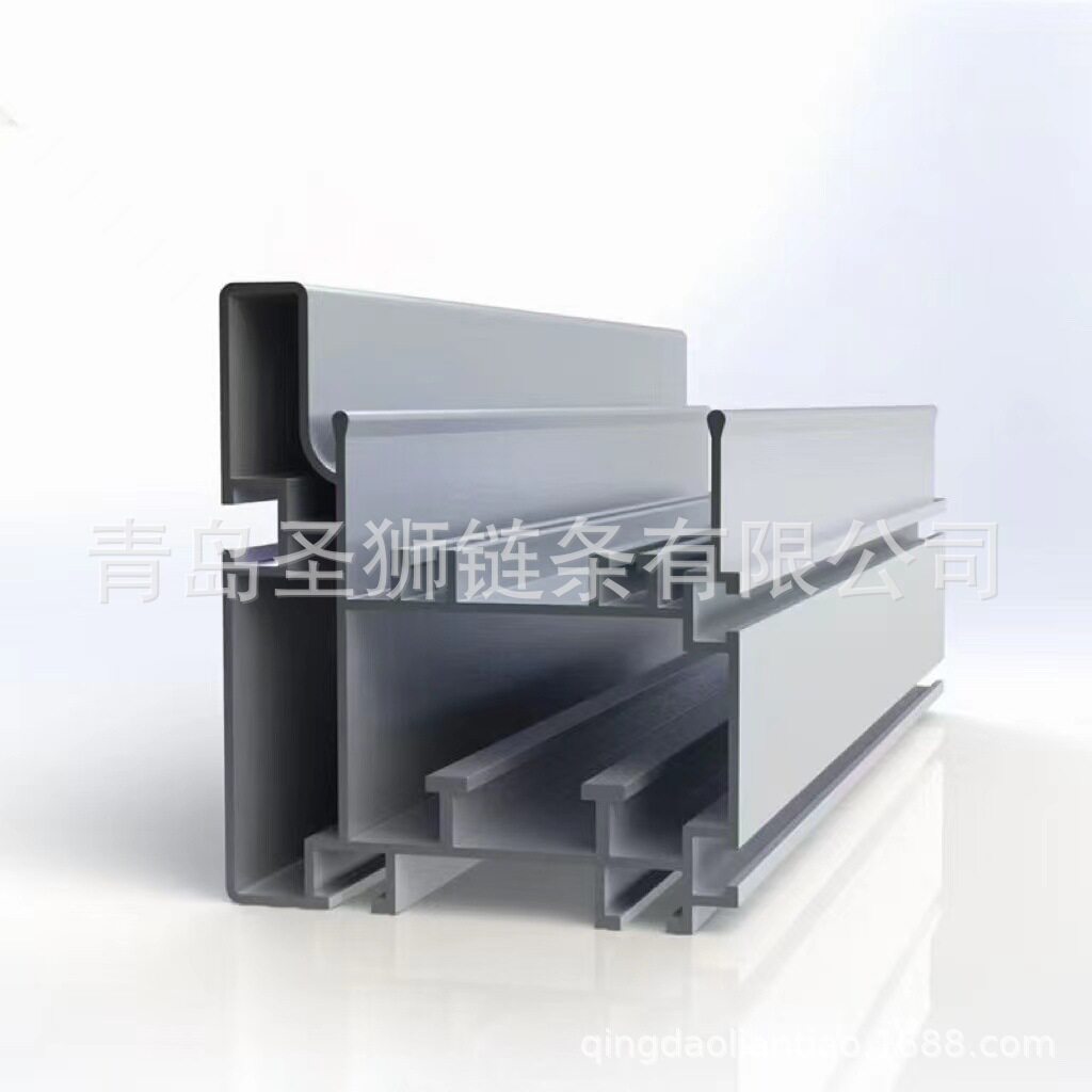 倍速链用铝型材导轨快递物流线护边铝型材摩擦线用铝型材工字导条