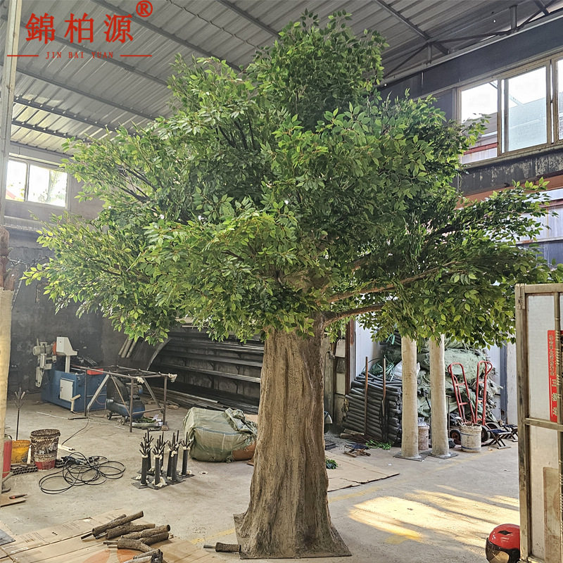 仿真大型榕树酒店商超大厅景观道具装饰树人造玻璃钢仿真假榕树