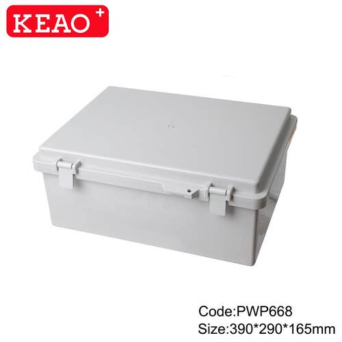 390*290*165塑料防水盒防水接线盒翻盖式塑料壳体PWP668