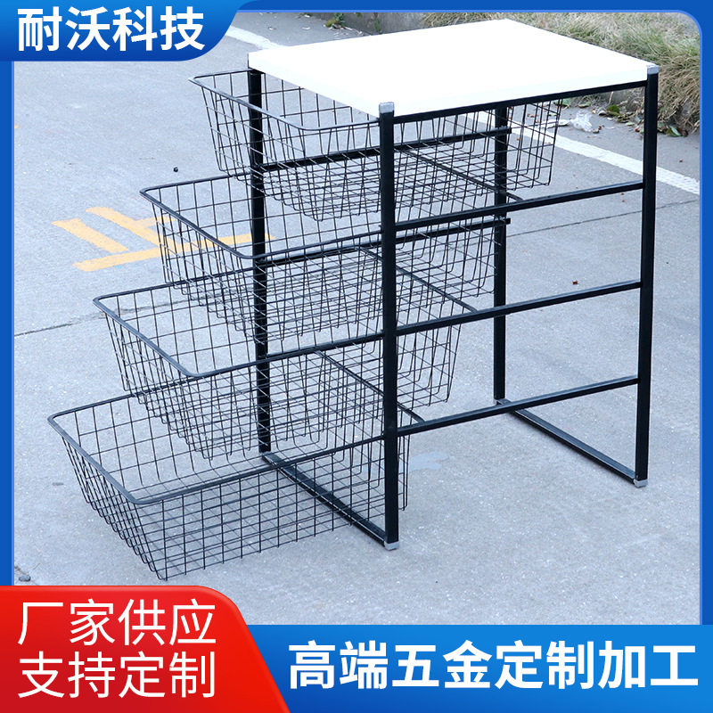 金属简易收纳车落地多层轻便收纳架美发美甲火罐工具车