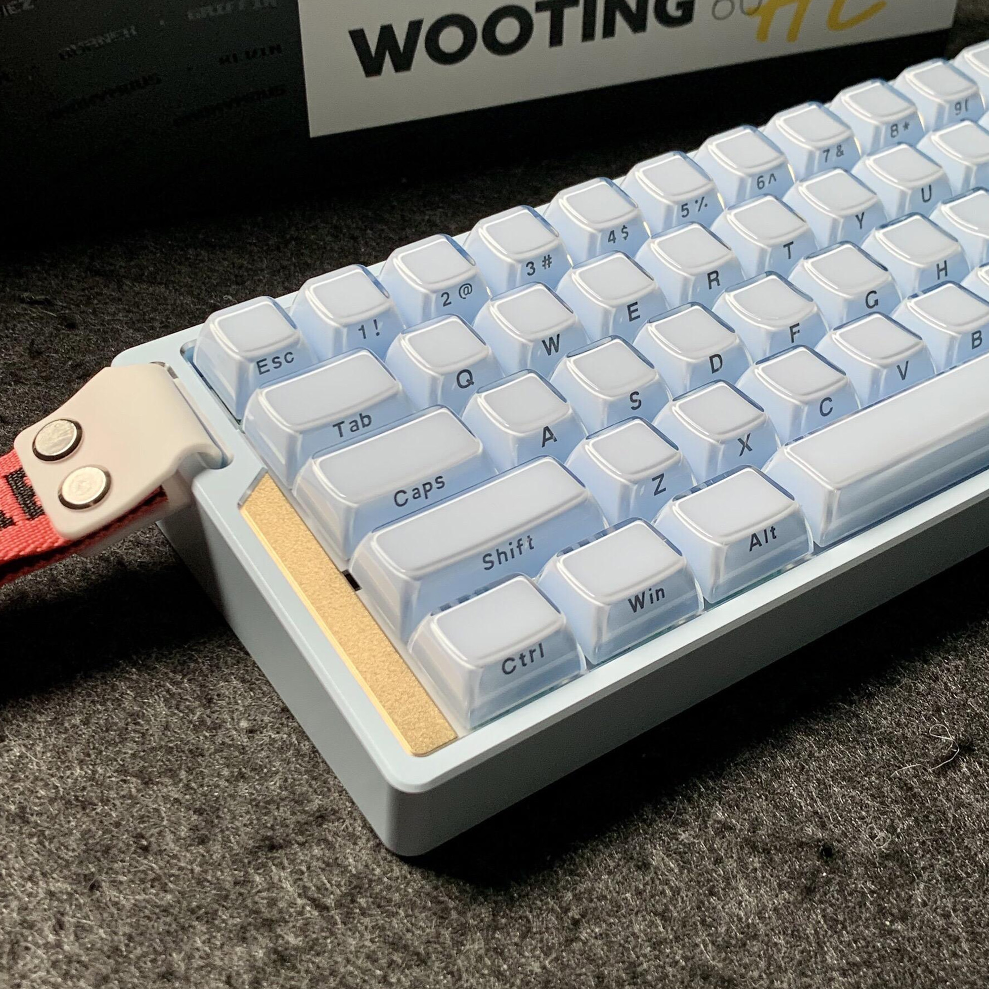 XVX蓝色水晶果冻键帽侧刻原厂wooting迈从Ace60前行者X87made68