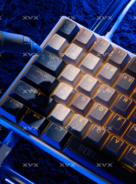 XVX光棱机甲键帽正刻雾透双色PBT原厂机械键帽字符透光wooting