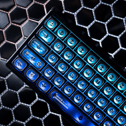 XVX黑色猫眼石Max键帽原厂透光磨砂质感Alice wooting ev63客制化