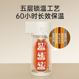 热水瓶玻璃保温壶家用大容量气压壶暖壶暖瓶保温瓶水壶 UKA按压式