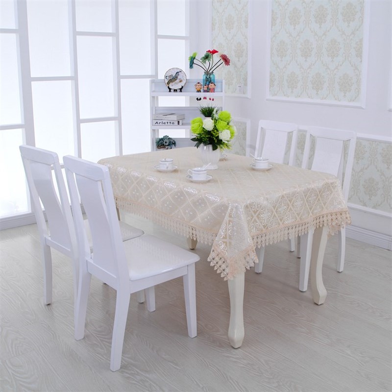 新款蕾丝桌布布艺餐桌布茶几桌布正方形长方形防尘电视盖巾
