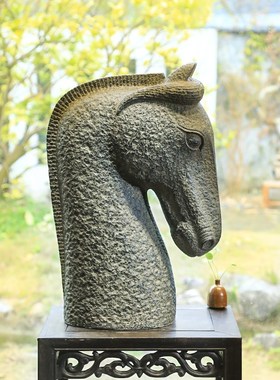 新中式仿古马摆件室内客厅书房博古架桌面招财装饰创意工艺礼品