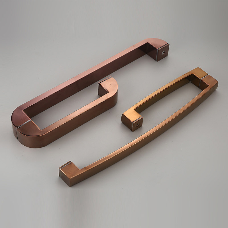 淋浴房拉手浴室玻璃移门拉手推拉门把手淋浴门加厚不锈钢玫瑰金色