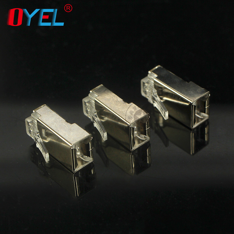 网线五类屏蔽水晶头5类百兆水晶头rj45水晶头8芯网络 一盒100个