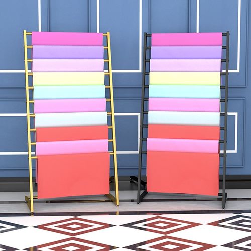 毛巾展示架围脖架布料架子简约落地包装纸收纳架子围巾货架丝巾架