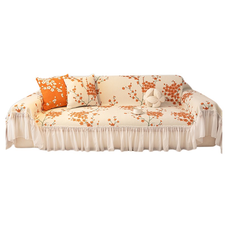 2025新款法式复古风沙发盖布巾高级感一整张全包直排沙发坐垫套罩