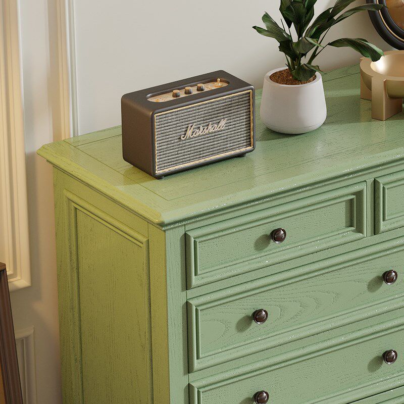 美式乡村实木九斗柜客厅靠墙抽屉储物柜子玄关柜收纳柜卧室电视柜