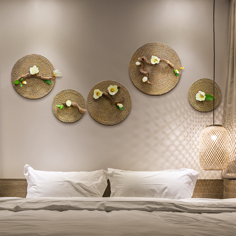 新中式禅意组合装饰画客厅卧室沙发背景墙创意挂画软装花艺壁画