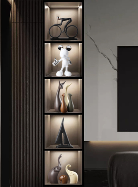 轻奢高级感客厅酒柜装饰品摆件新款套装玄关柜电视柜乔迁新居软装