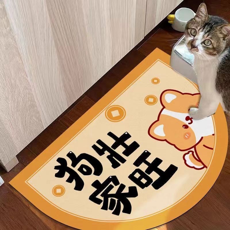 家用可爱猫咪狗狗通用硅藻泥吸水餐垫宠物防漏食碗吃饭好打理垫子