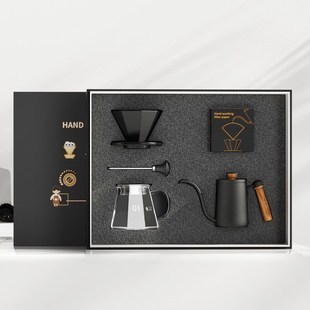 高端礼盒手冲壶陶瓷V60滤杯玻璃分享壶家用咖啡器具 手冲咖啡套装