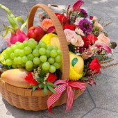 塑料藤编pp工艺礼品摆饰花篮购物篮水果礼品收纳编织婚礼礼品篮新
