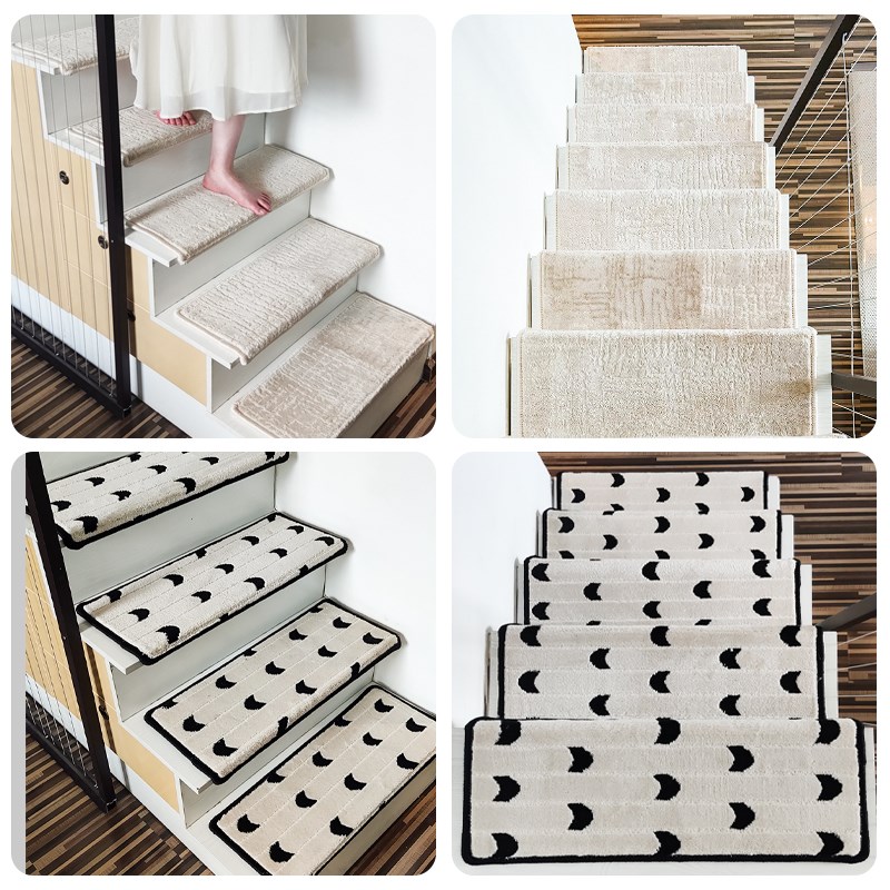 楼梯踏步垫高级防滑静音免胶自粘木梯台阶复式实木大理石地毯地垫