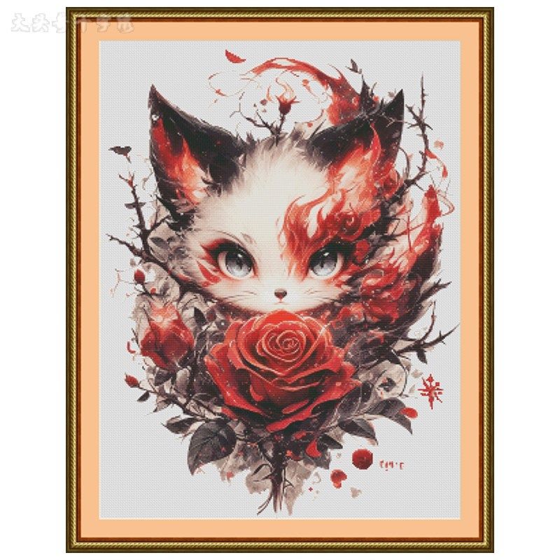 【ZZ5306-凤九玫瑰】十字绣2024新款客厅卧室大幅自己绣动漫动物
