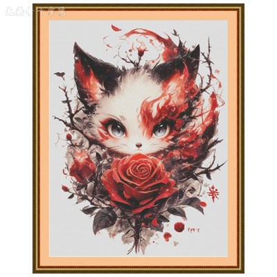【ZZ5306-凤九玫瑰】十字绣2024新款客厅卧室大幅自己绣动漫动物