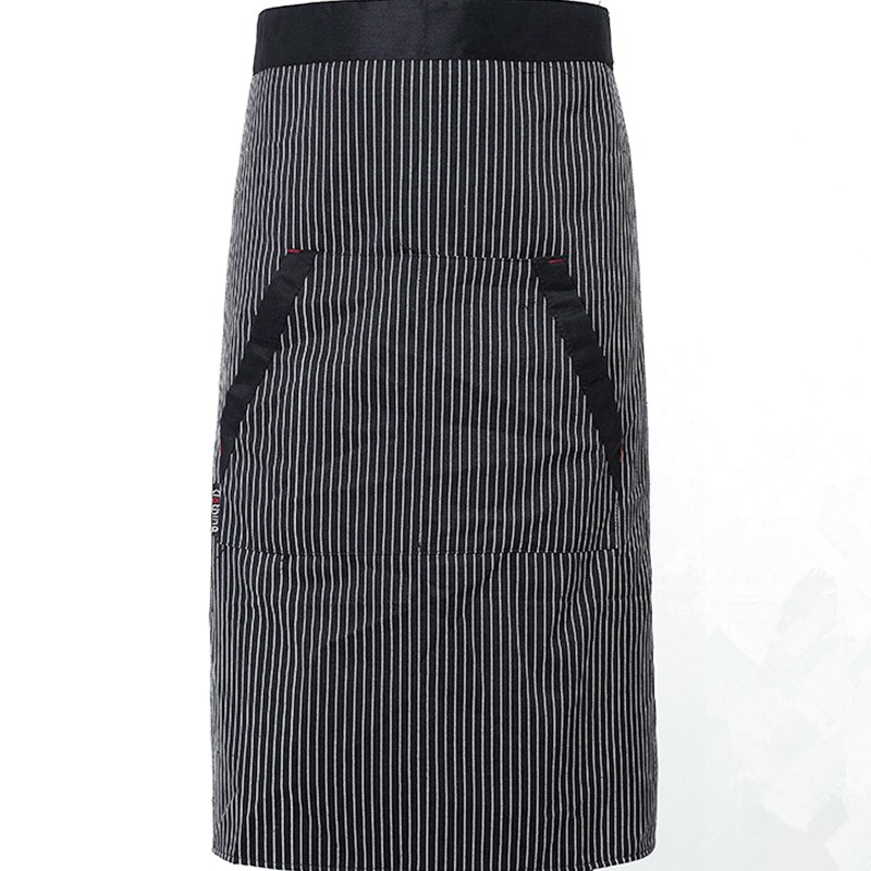 服务员女半身围裙半截短款小围裙酒店饭店咖啡厅厨房厨师围腰定制