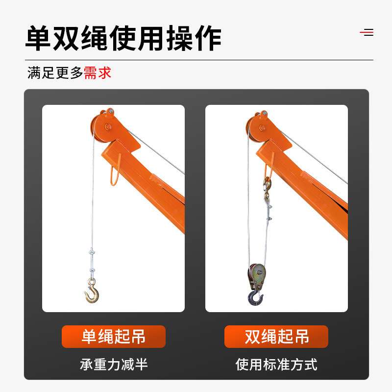 方管吊运机家用装修建筑吊粮吊沙水泥电动220v提升机吊砖升降360