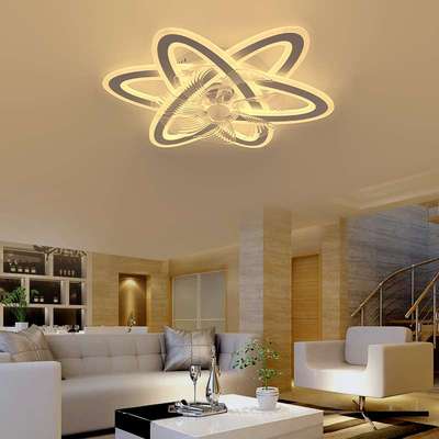 2025新款风扇灯现代简约客厅卧室餐厅书房智能吸顶灯带静音电风扇